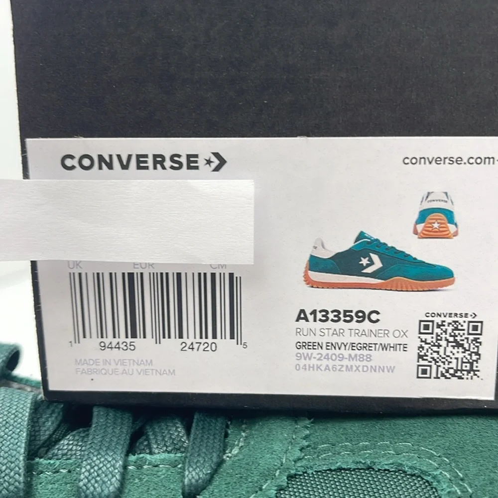 Converse WMNS RUN STAR TRAINER OX GREEN ENVY/EGRET/WHITE A13359C Sneakers - Picture 16 of 16